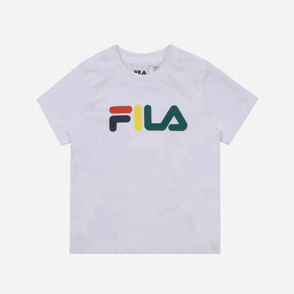 Camisetas Fila Rapaz Branco - Fila Colorful Crew Neck S/S Outlet Portugal,YKNR-45813